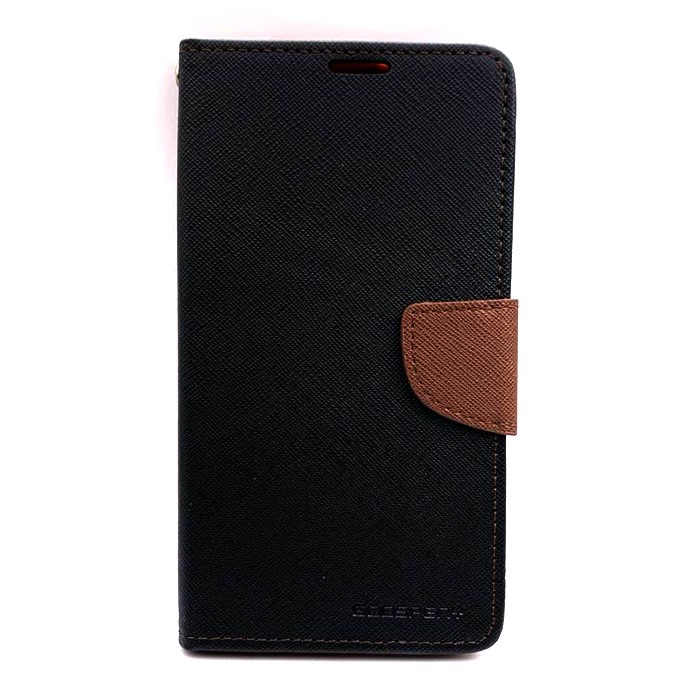 Книжка Goospery Fancy для Huawei Y7 (TRT-LX1) чорна з коричневим-0