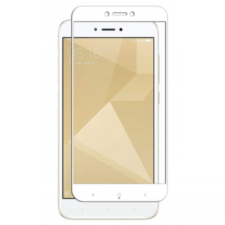Захисне скло для Xiaomi Mi A1/Mi 5x з білою рамкою-0