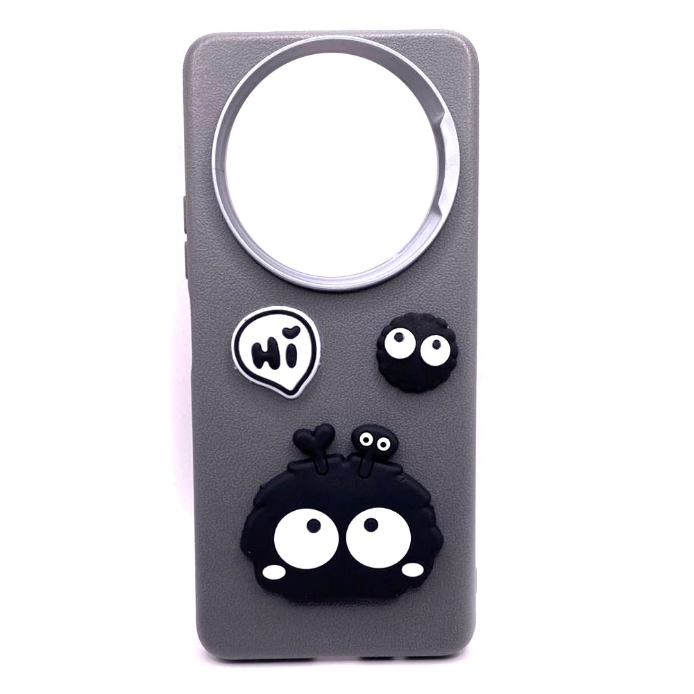 Чохол Leather Toys для Xiaomi Redmi A3/Poco C61 (Monster eyes / Grey)-0