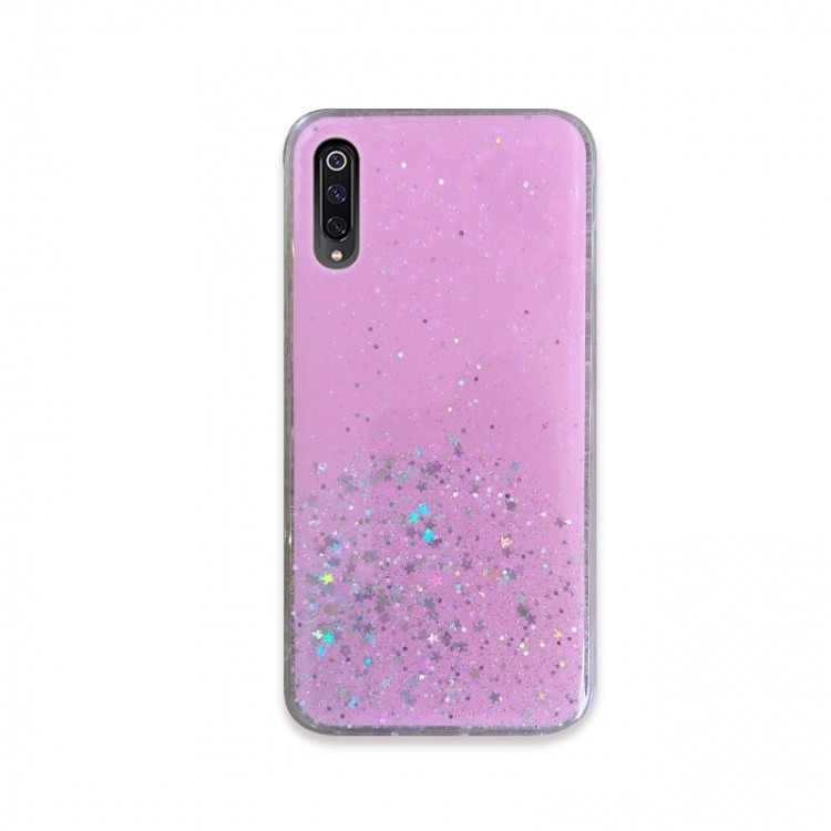 Накладка Acrylic Glitter для Xiaomi MI A3/MI CC9e рожева-0