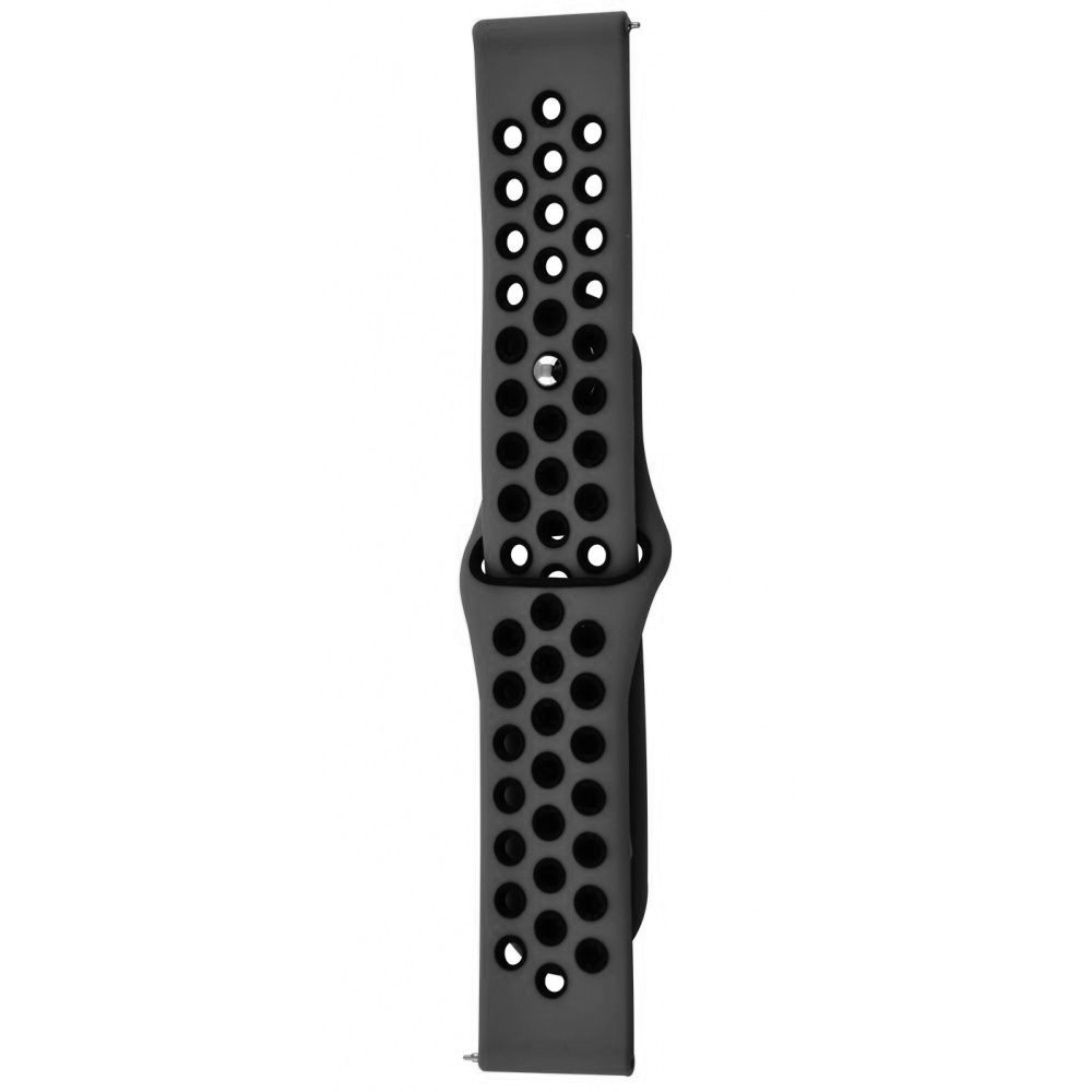 Ремінець Sport Nike+ для Xiaomi Amazfit/Samsung 20 mm (dark grey/black)-0