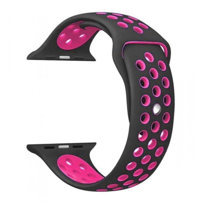 Ремінець Sport Nike+ для Xiaomi Amazfit/Samsung 20 mm (black/pink)-0