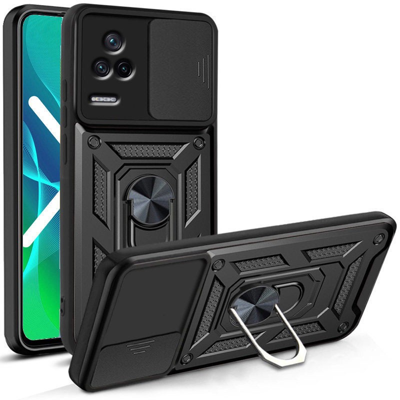 Накладка  Camshield Serge Ring for Magnet для Xiaomi Poco F4 (Чорна)-0