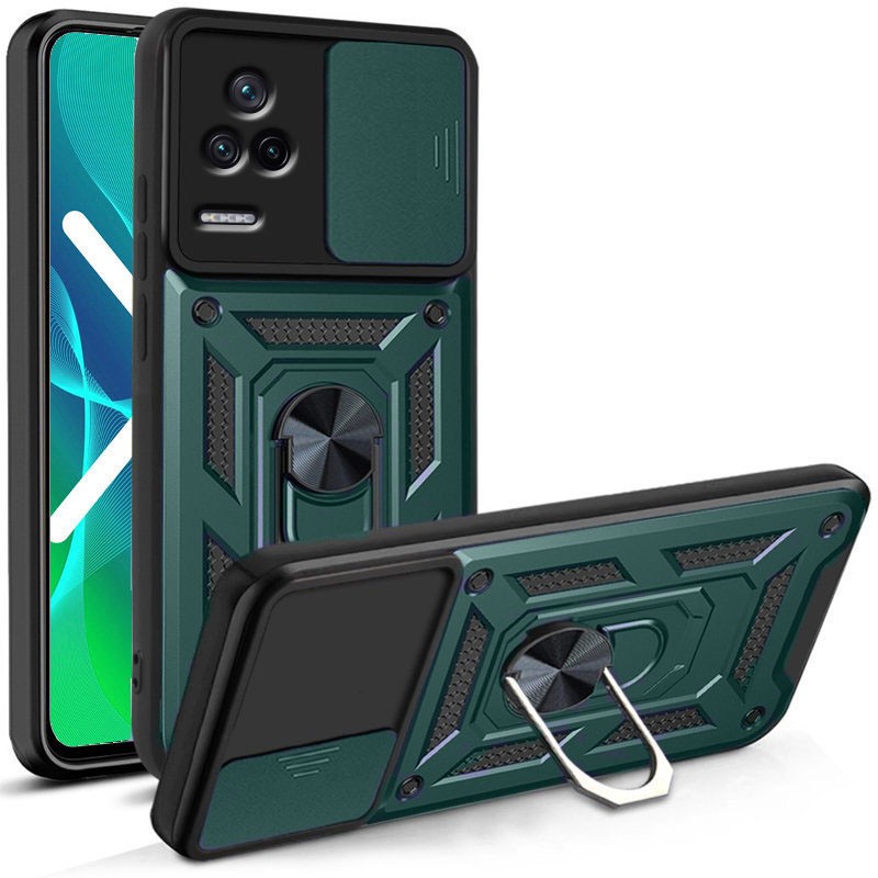 Накладка  Camshield Serge Ring for Magnet для Xiaomi Poco F4 (Зелена)-0