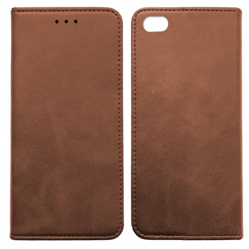 Книжка Black TPU Magnet для Xiaomi Redmi Go коричнева-0