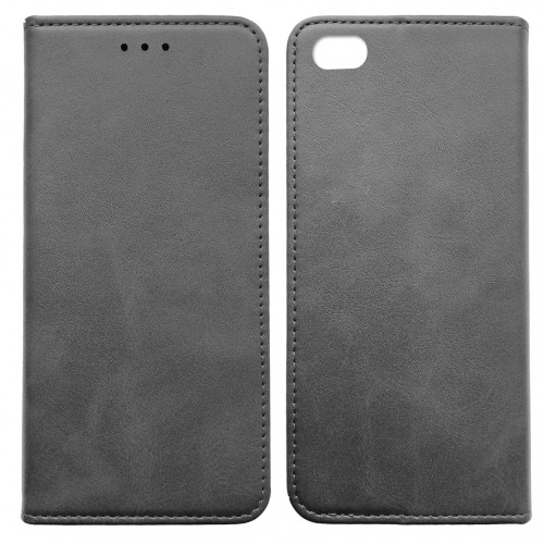 Книжка Black TPU Magnet для Xiaomi Redmi Go сіра-0