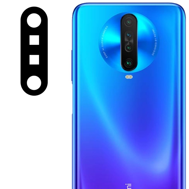 Захисне скло на камеру для Xiaomi Redmi K30 чорне (без упаковки)-0