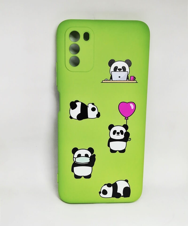 Накладка MiaMi Cartoon для Xiaomi Poco M3 Green Panda-0