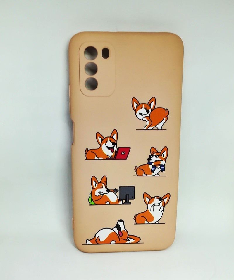 Накладка MiaMi Cartoon для Xiaomi Poco M3 Pink Sand Corgi-0