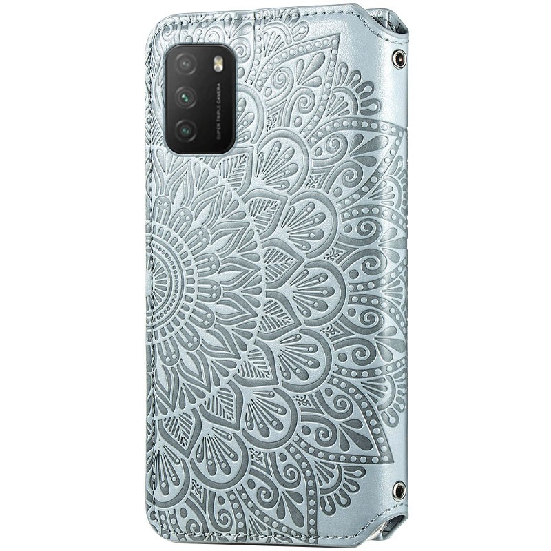 Книжка GETMAN Mandala для Xiaomi Poco M3/Redmi 9T сіра-1