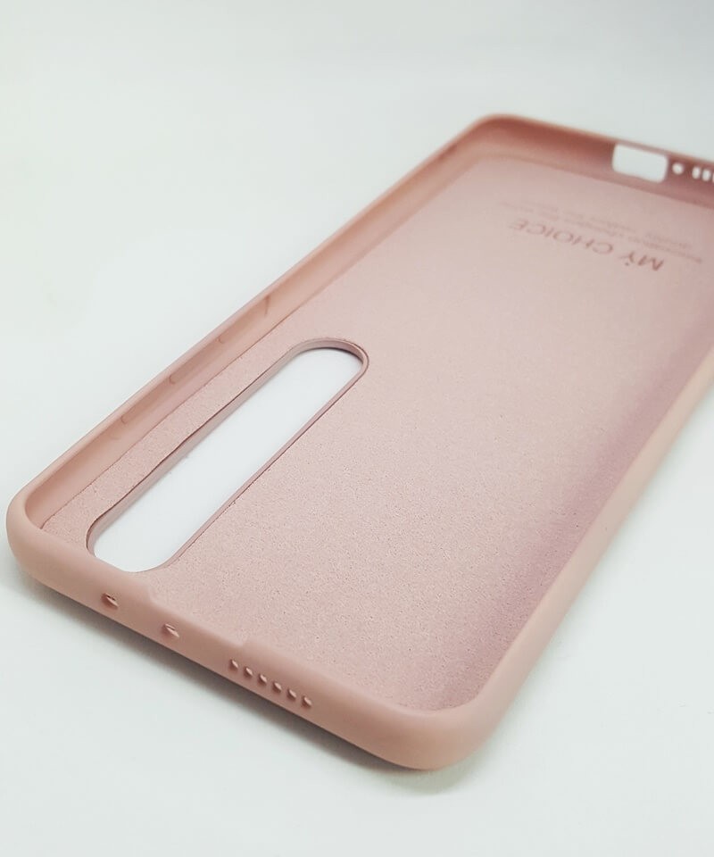 HQ Silicone Case для Xiaomi Mi 10/Mi 10 Pro персик-1