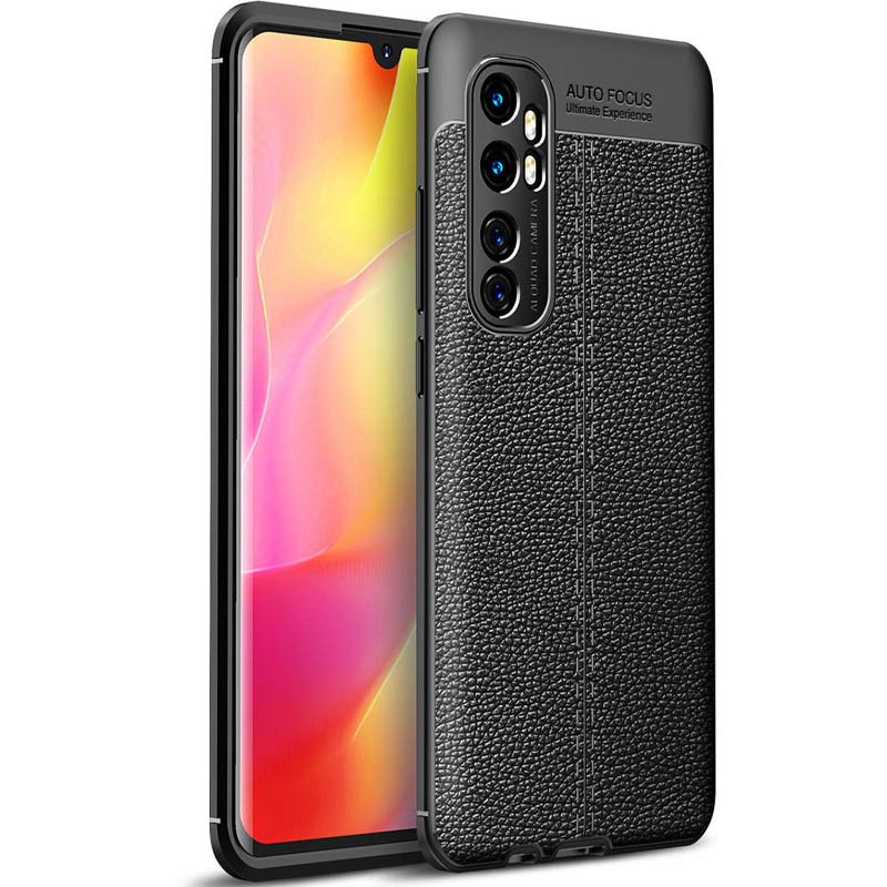 Накладка Ultimate Leather для Xiaomi Mi 10 Lite чорна-0