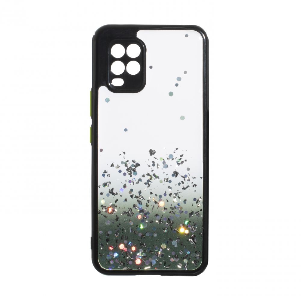 Накладка Glitter Bling Sequins для Xiaomi Mi 10 Lite чорна-0