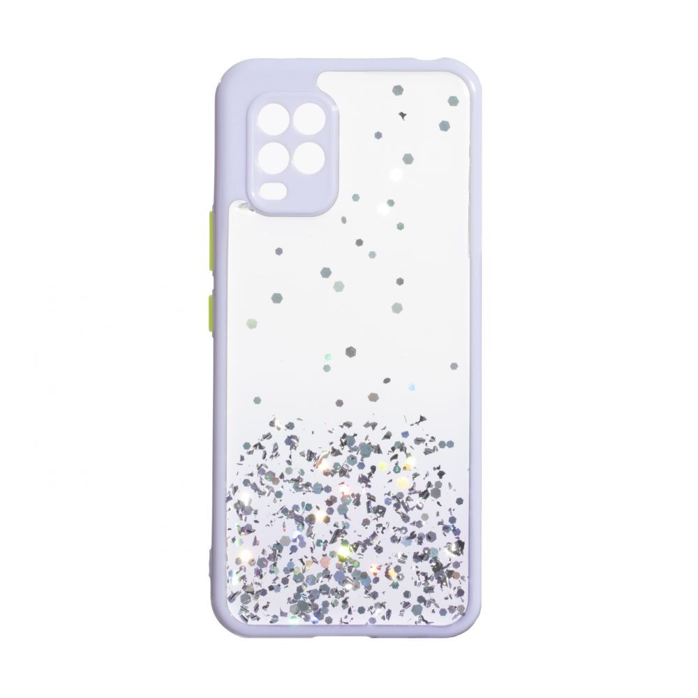 Накладка Glitter Bling Sequins для Xiaomi Mi 10 Lite бузкова-0