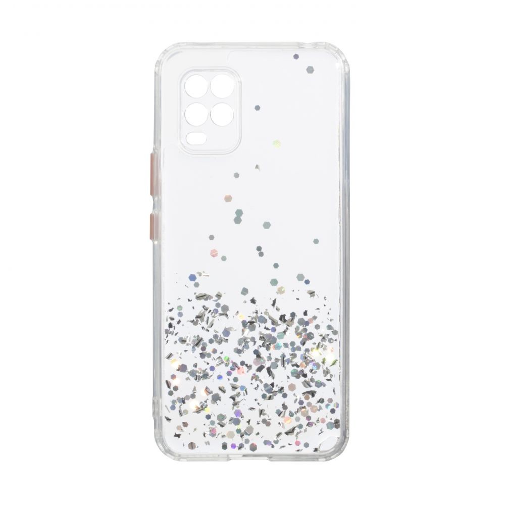 Накладка Glitter Bling Sequins для Xiaomi Mi 10 Lite срібна-0