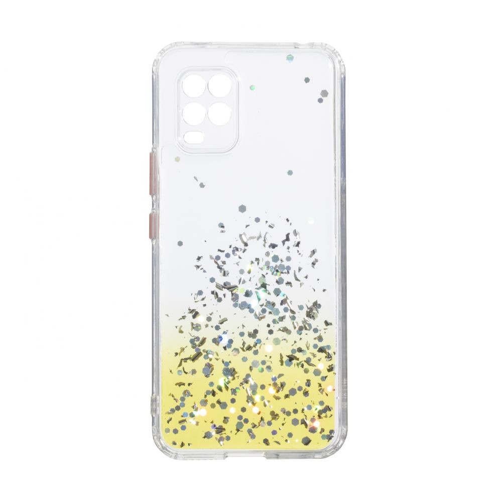 Накладка Glitter Bling Sequins для Xiaomi Mi 10 Lite жовта-0