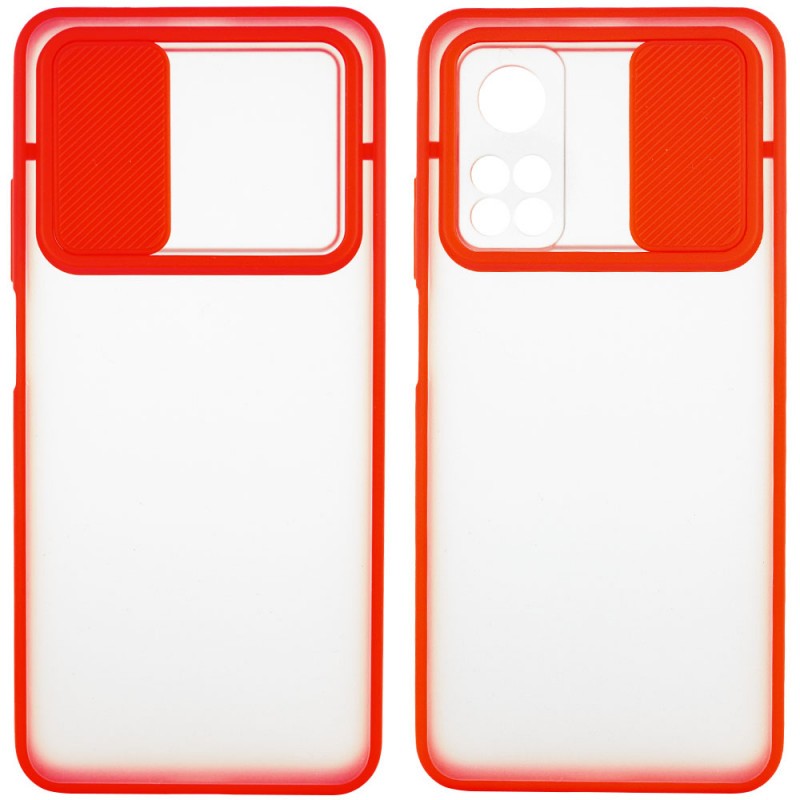 Накладка Camshield mate TPU для  Xiaomi Mi 10T / Mi 10T Pro червона шторка-0