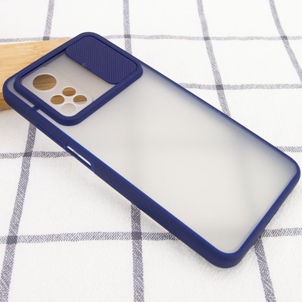Накладка Camshield mate TPU для  Xiaomi Mi 10T / Mi 10T Pro синя шторка-1