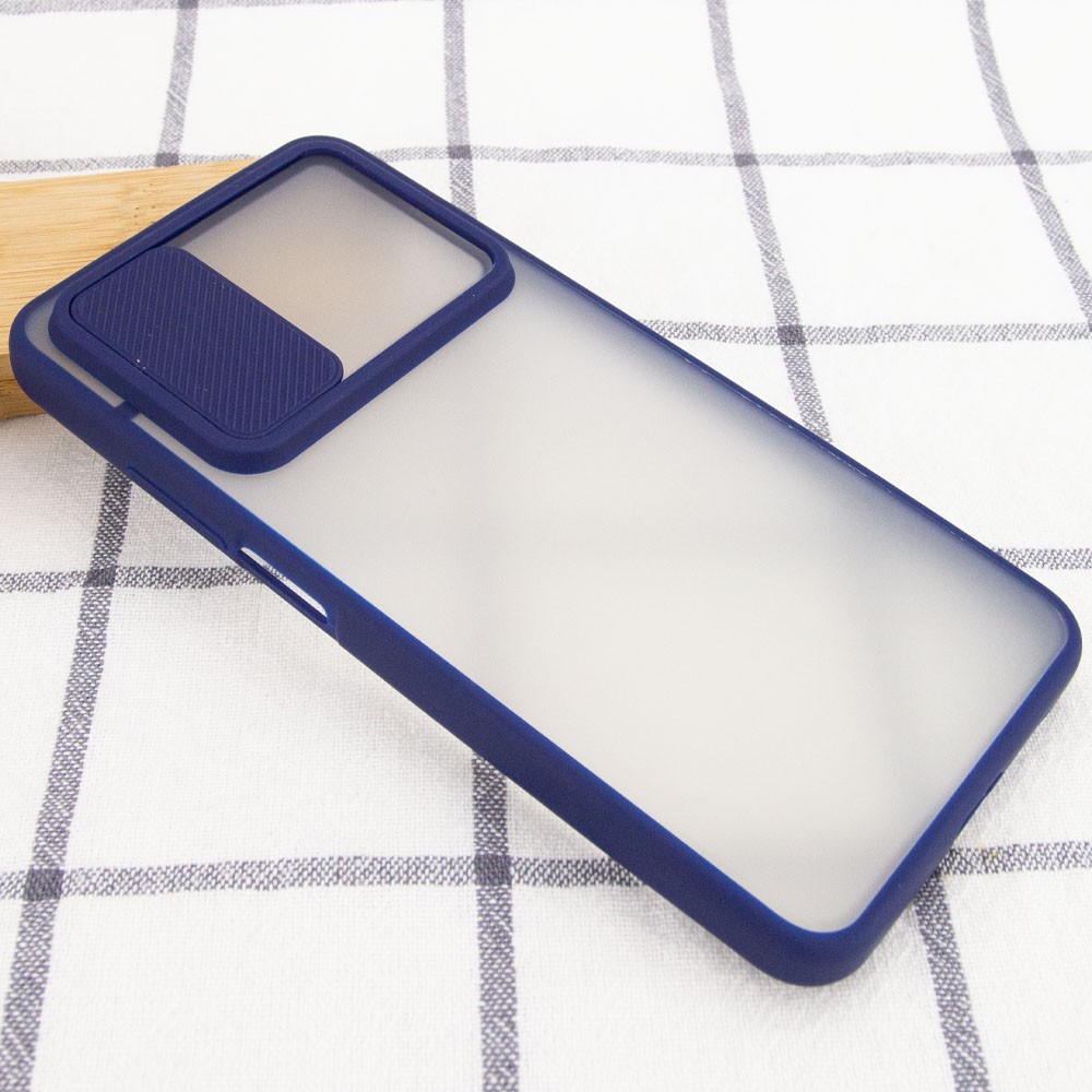 Накладка Camshield mate TPU для  Xiaomi Mi 10T / Mi 10T Pro синя шторка-2