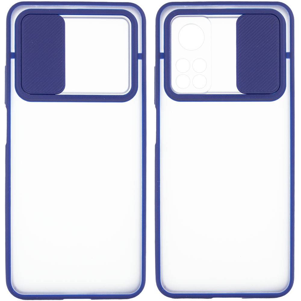 Накладка Camshield mate TPU для  Xiaomi Mi 10T / Mi 10T Pro синя шторка-0