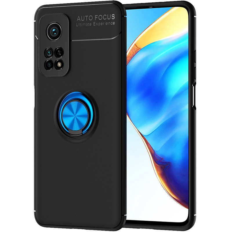 Накладка Deen ColorRing для Xiaomi Mi 10T / Mi 10T Pro чорна з синім-0