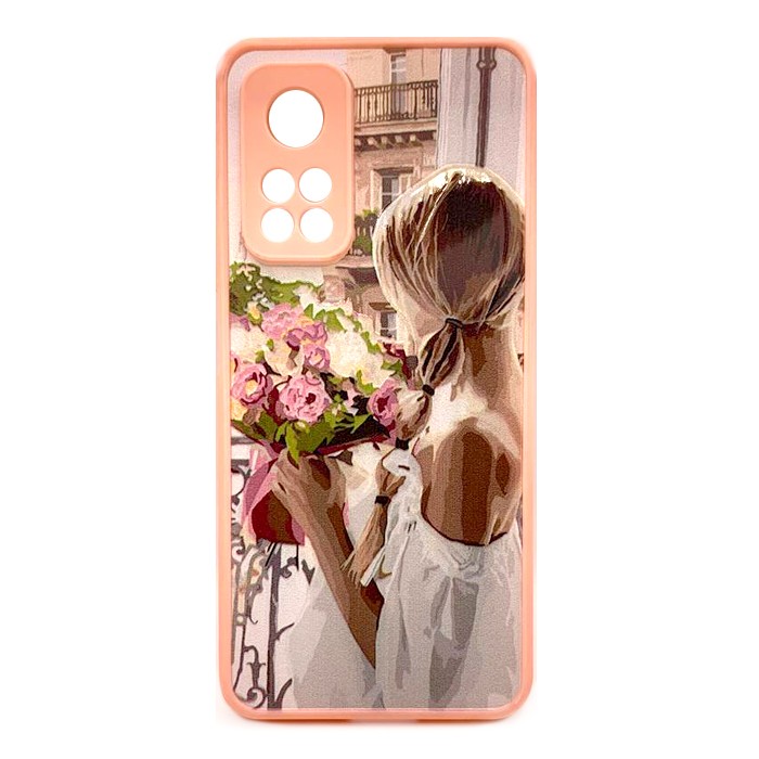 Накладка Totu Gingle Print для Xiaomi Mi 10T/Mi 10T Pro Дівчина з квітами-0