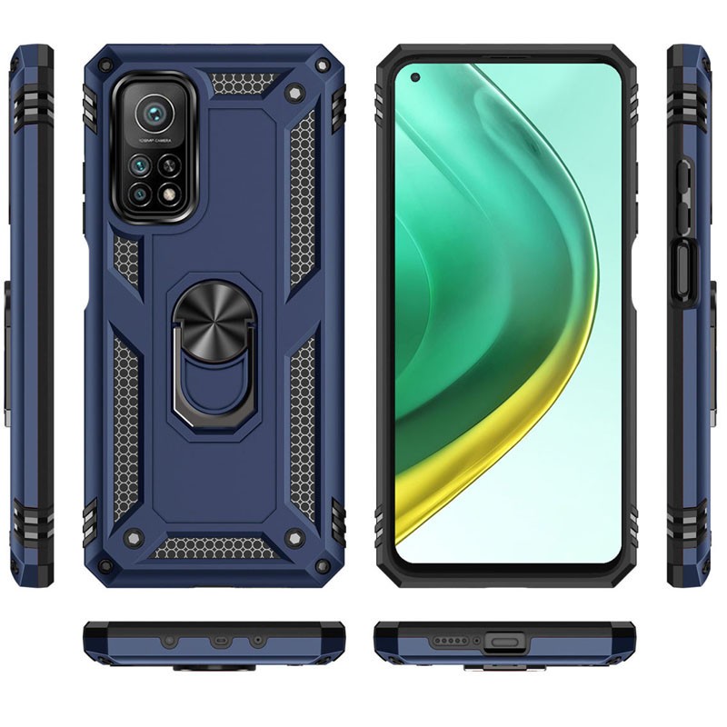 Накладка Camshield Serge Ring для Xiaomi Mi 10T / Mi 10T Pro  (Синя)-0