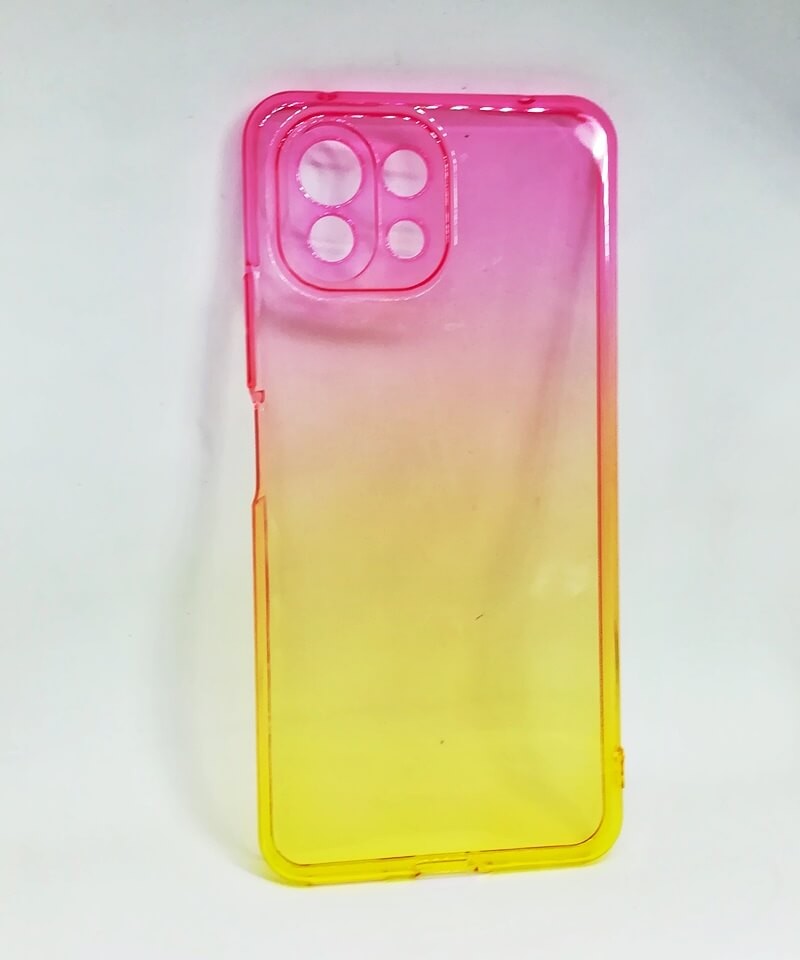 Накладка Gradient Design для Xiaomi Mi 11 Lite  (pink/yellow)  0.5 mm-0