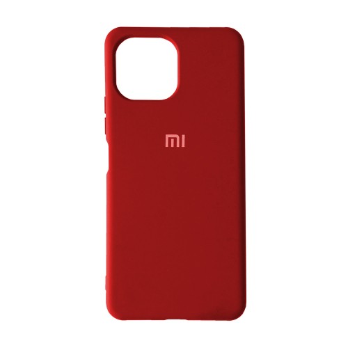 Накладка Silicone Cover full для Xiaomi Mi 11 Lite (Red)-0