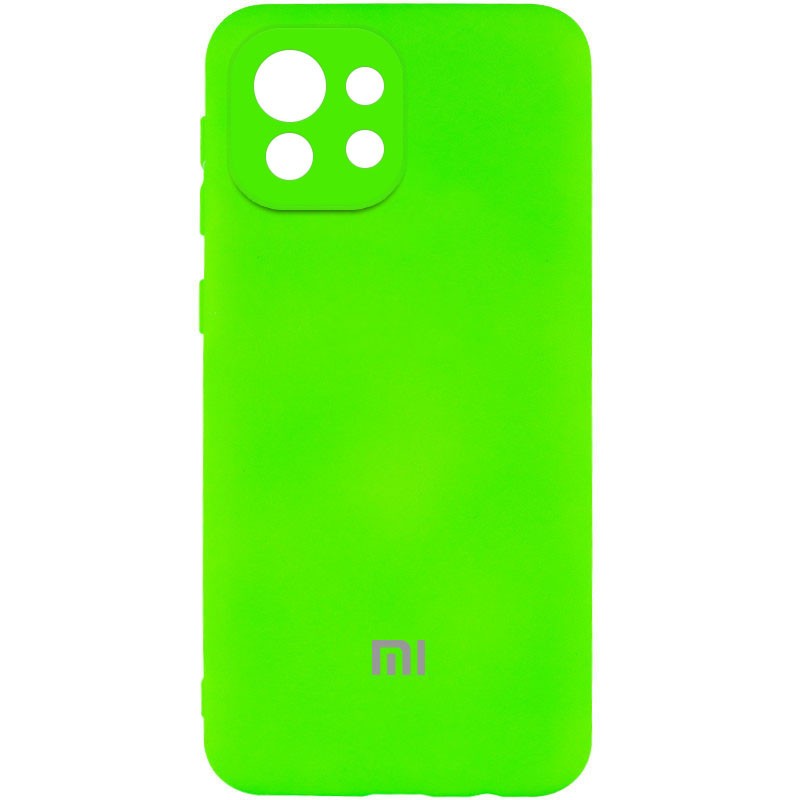 Silicone Cover My Color Full Camera (A) для Xiaomi Mi 11 Lite (Neon green)-0