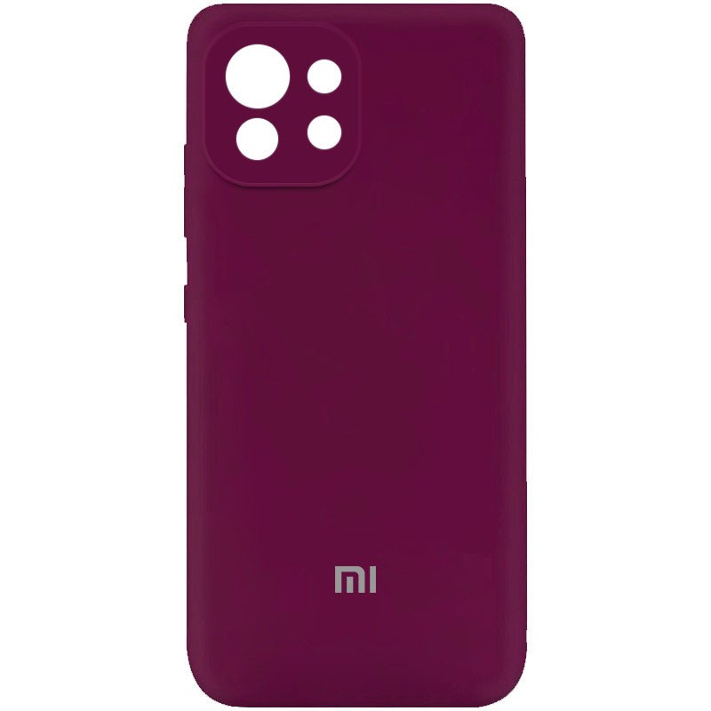 Silicone Cover My Color Full Camera (A) для Xiaomi Mi 11 Lite (Marsala)-0