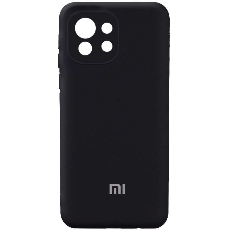 Silicone Cover Full Camera (AA) для Xiaomi Mi 11 Lite (Black)-0