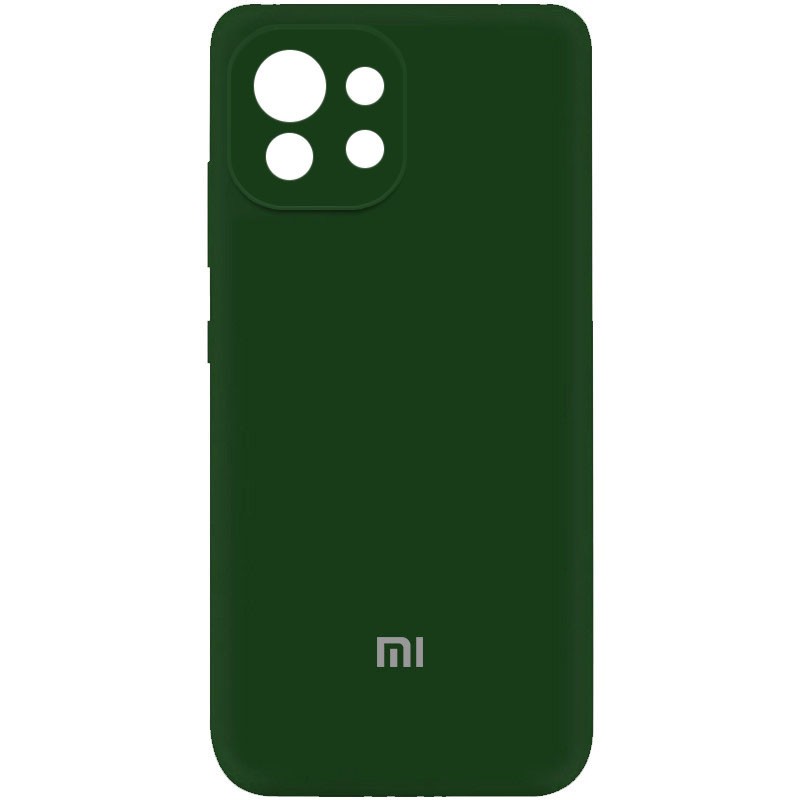 Silicone Cover My Color Full Camera (A) для Xiaomi Mi 11 Lite (Dark green)-0