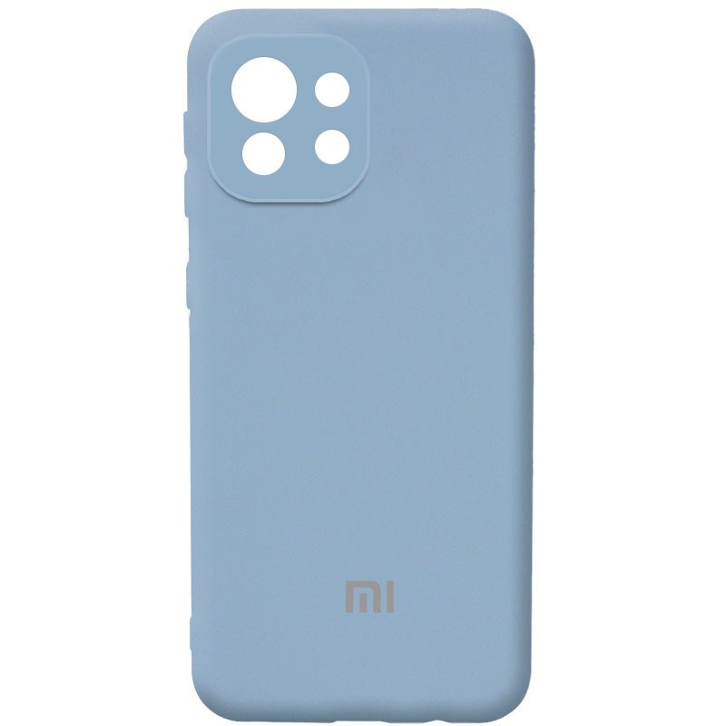 Silicone Cover Full Camera (AA) для Xiaomi Mi 11 Lite (Lilac Blue)-0