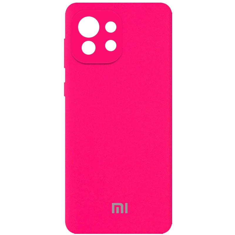 Silicone Cover Full Camera (AA) для Xiaomi Mi 11 Lite (Barbie Pink)-0