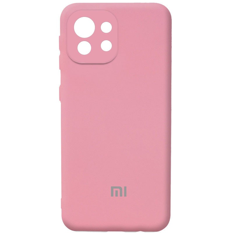 Silicone Cover Full Camera (AA) для Xiaomi Mi 11 Lite (Pink)-0