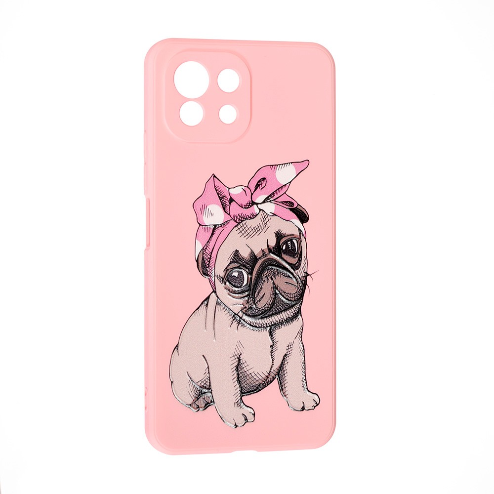 Накладка Silicone ART для Xiaomi Mi 11 Lite "Мопс"-0