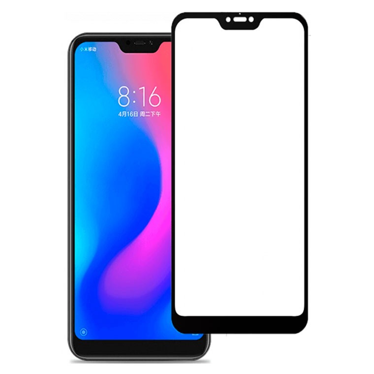 Захисне скло Silk Screen для Xiaomi Mi 8 Lite (поклейка рамкою)-0