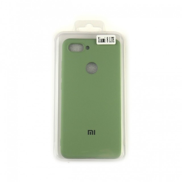 Silicone Case Full Cover для Xiaomi Mi8 Lite зелений-0