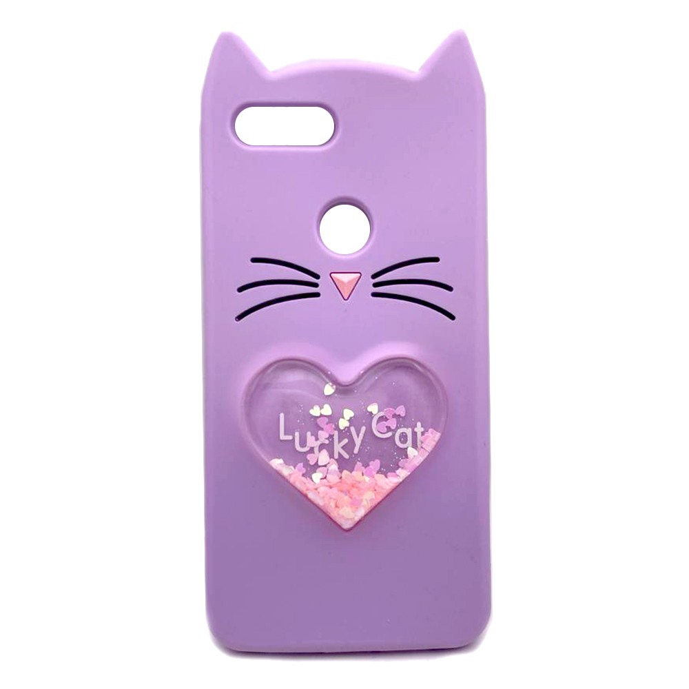 Накладка Cat 3D Heart для Xiaomi Mi 8 Lite бузкова-0