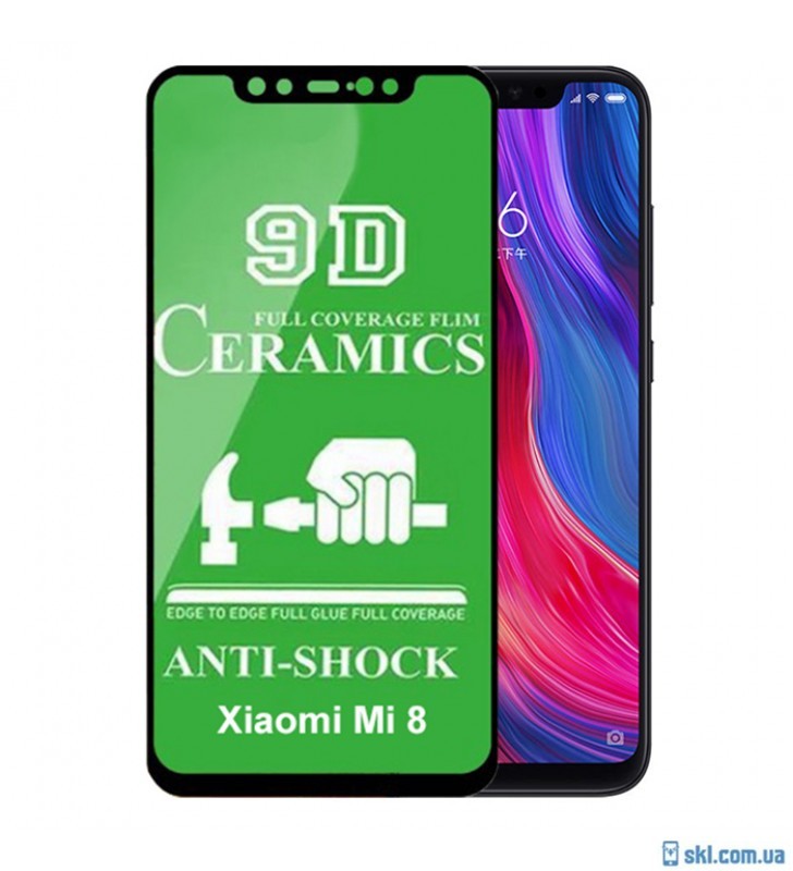 Гнучке скло Ceramic для Xiaomi Mi 8/Mi 8 Pro глянцеве (м`яка упаковка)-0