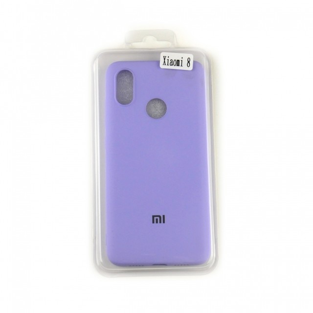 Накладка Silicone Case Full Cover для Xiaomi Mi8 Лавандова-0