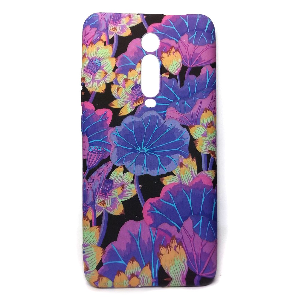 Накладка Акварель для Xiaomi Redmi Mi9T/Mi9T Pro (Фіолетові квіти)-0