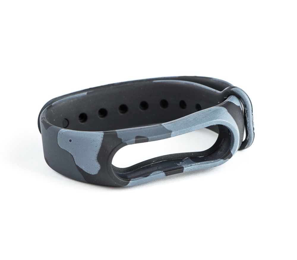 Ремешок Mi Band 2 Рисунок (Камуфляж, Серый)-0
