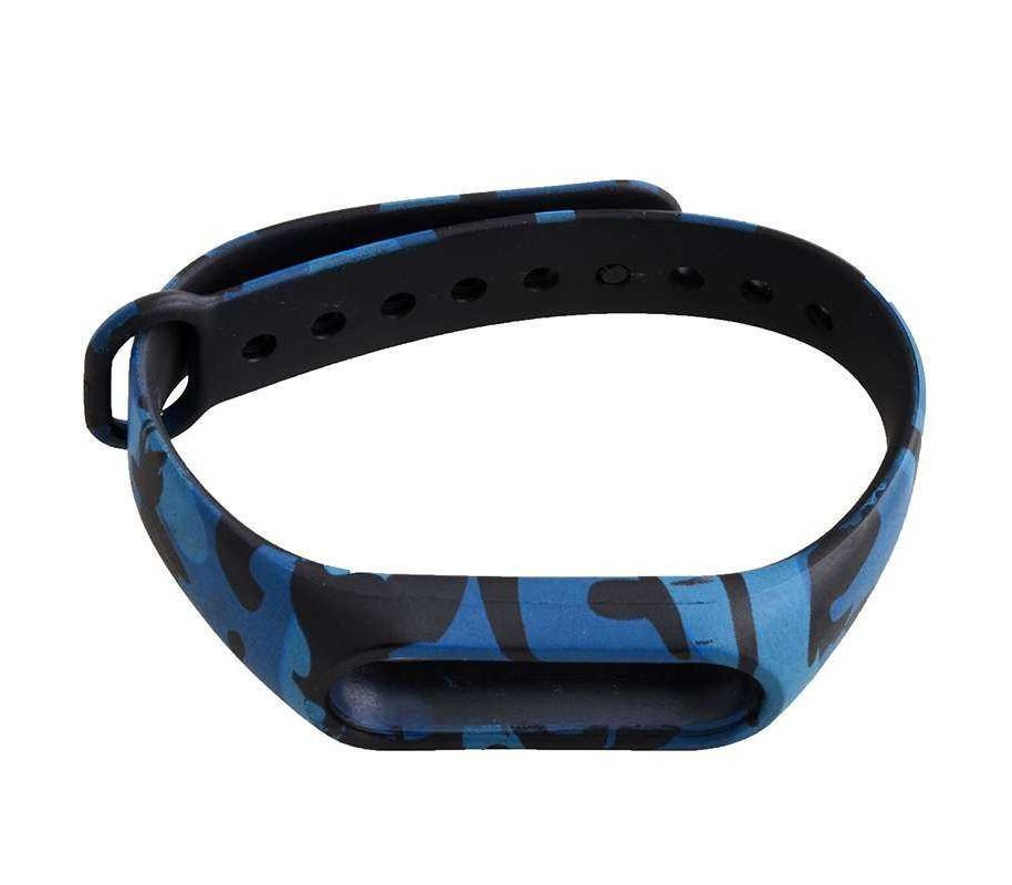 Ремешок Mi Band 2 Рисунок (Камуфляж, Синий)-0
