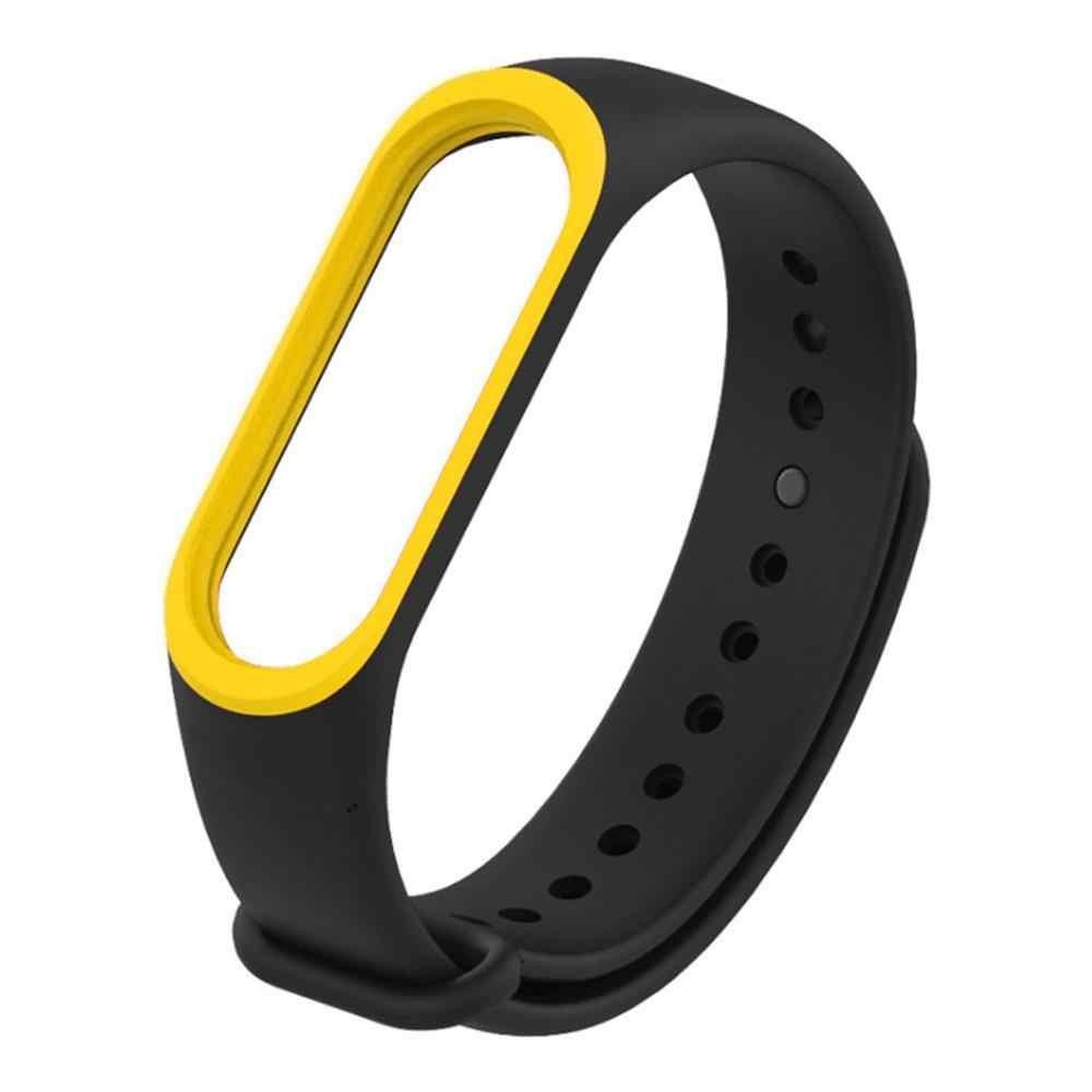 Ремінець для Mi Band 3 Silicone чорно-жовтий-0