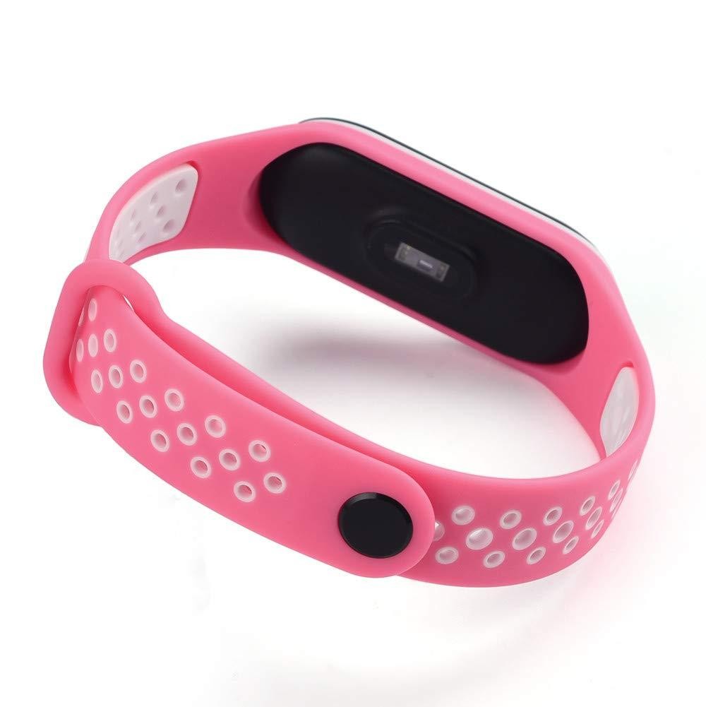Ремінець для Mi Band 3/4 Sport (Рожево-білий)-2