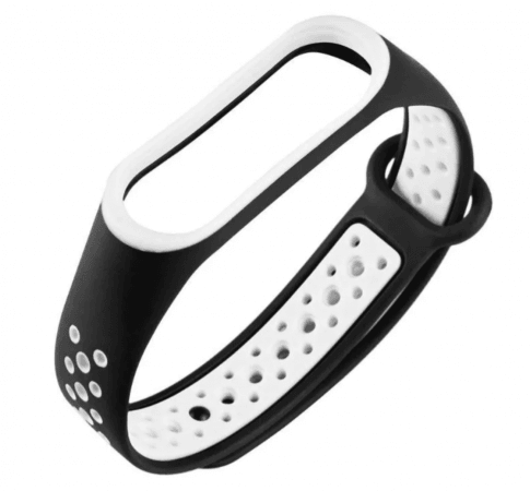 Ремінець для Mi Band 3/4 Sport (Чорно-білий)-0