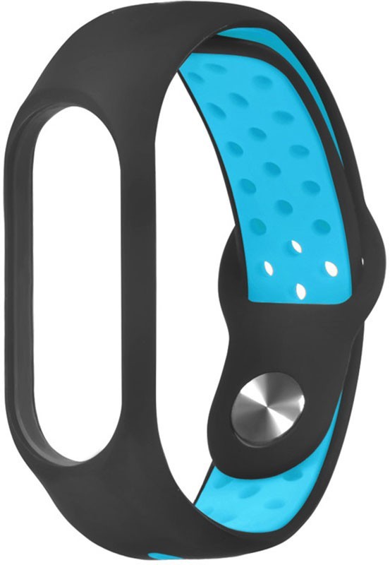 Ремінець для Mi Band 3/4 Sport (Чорно-блакитний)-1