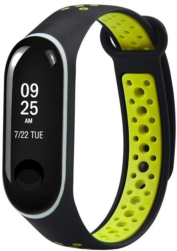Ремінець для Mi Band 3/4 Sport (Чорно-салатовий)-1